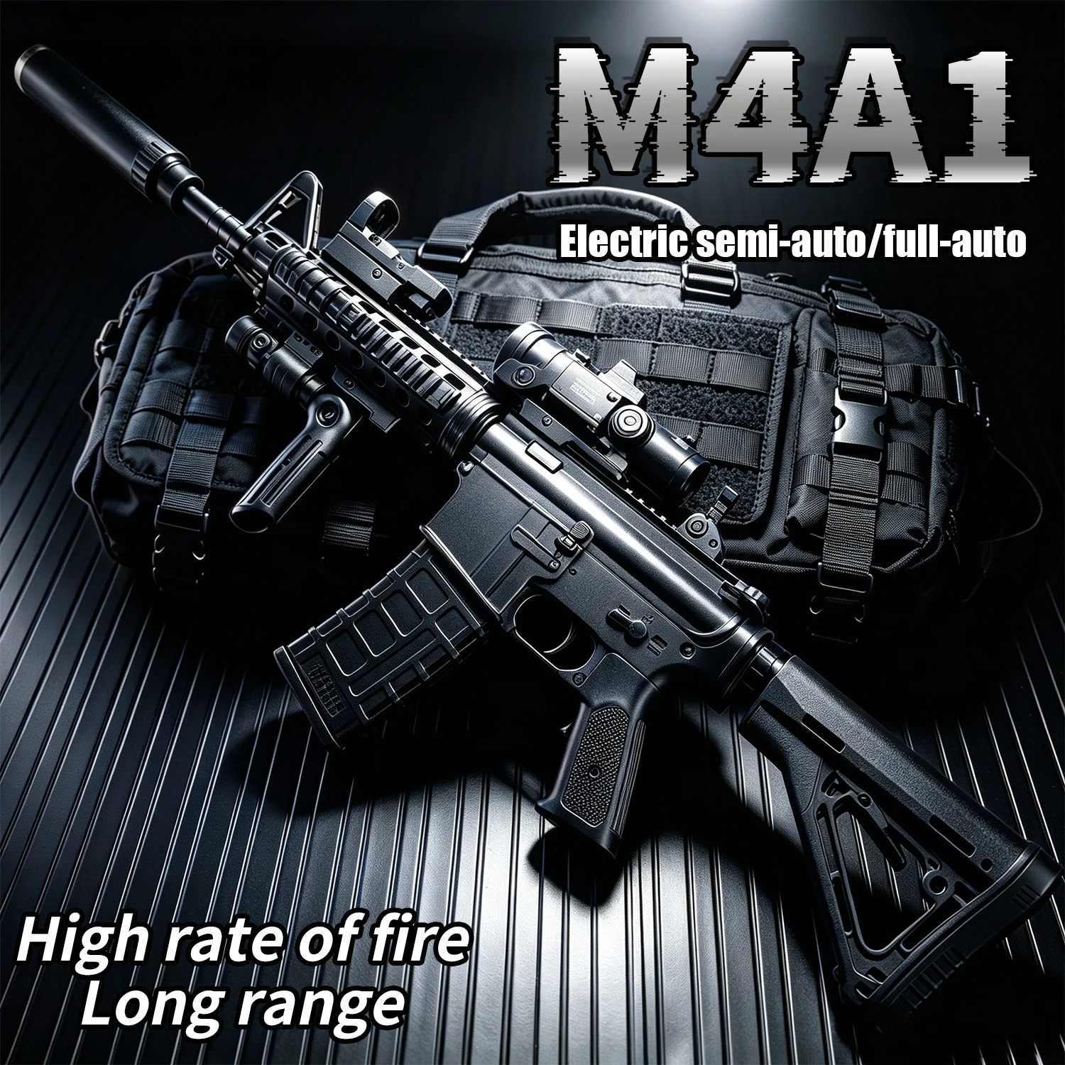 Image of M416 Nylon Elektrische Gel-Ball-Spielzeugpistole, Automatischer Splash-Ball-Blaster, Geeignet für Outdoor-Schießspiele [Ohne Kugeln]