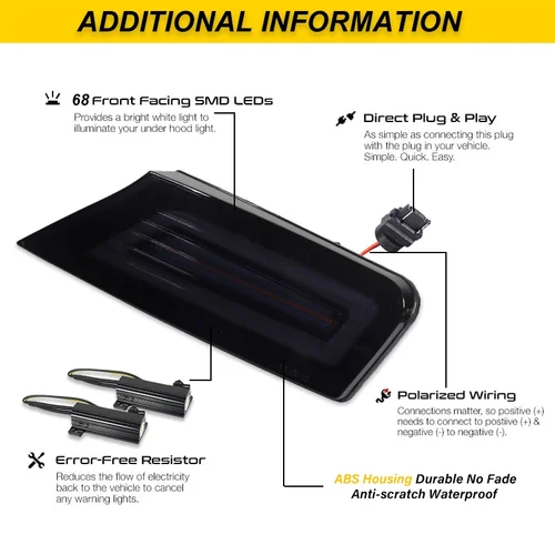 Imagen 2 del producto Conjunto de lámpara de señal de giro secuencial frontal iJDM para Jeep Liberty, LED blanco de xenón para estacionamiento/conducción y intermitente LED ámbar completo 08-12