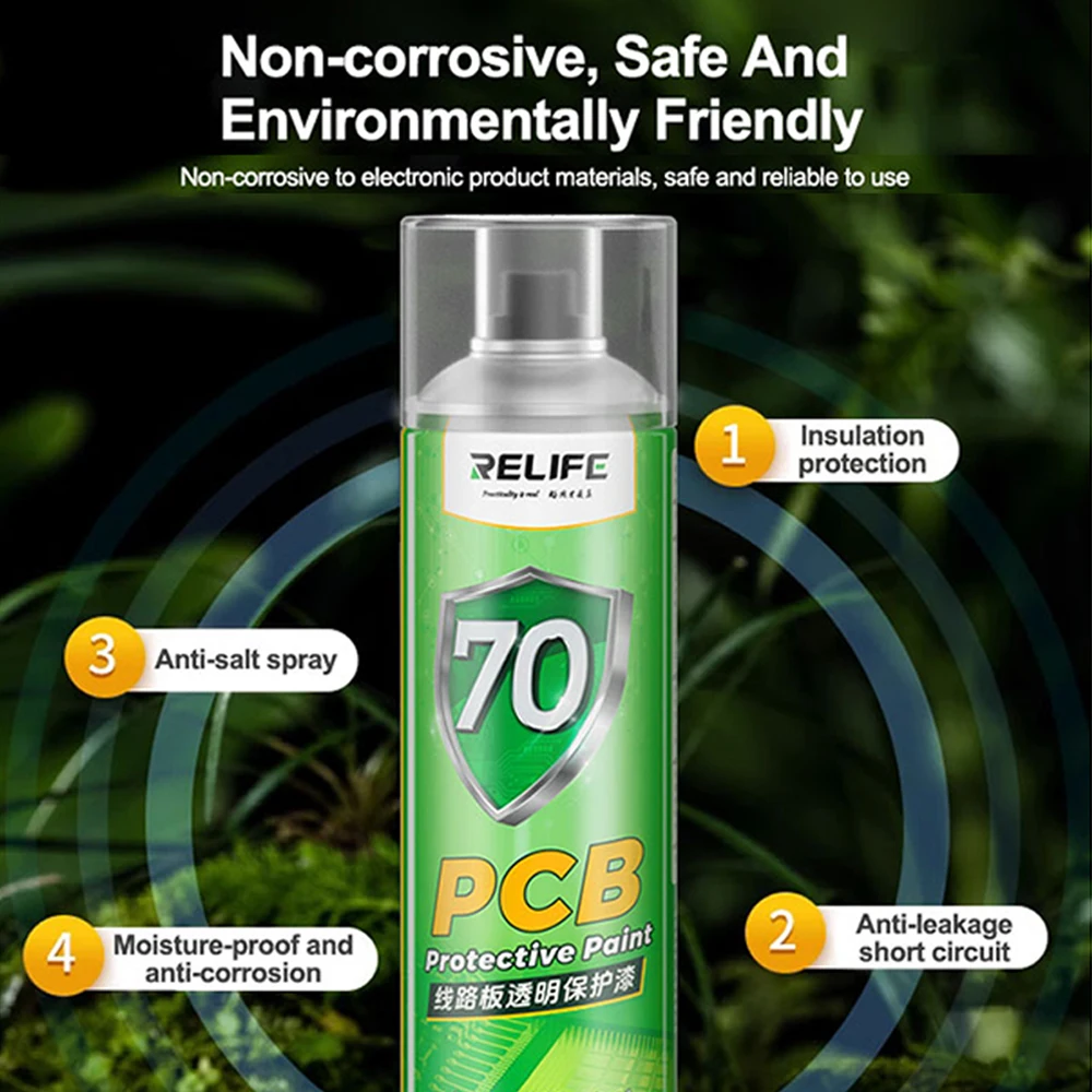 RELIFE 70 Circuit Board Protective Paint for Circuit Board Cable Repair Insulation Anti-short Circuit Protection Paint Tools