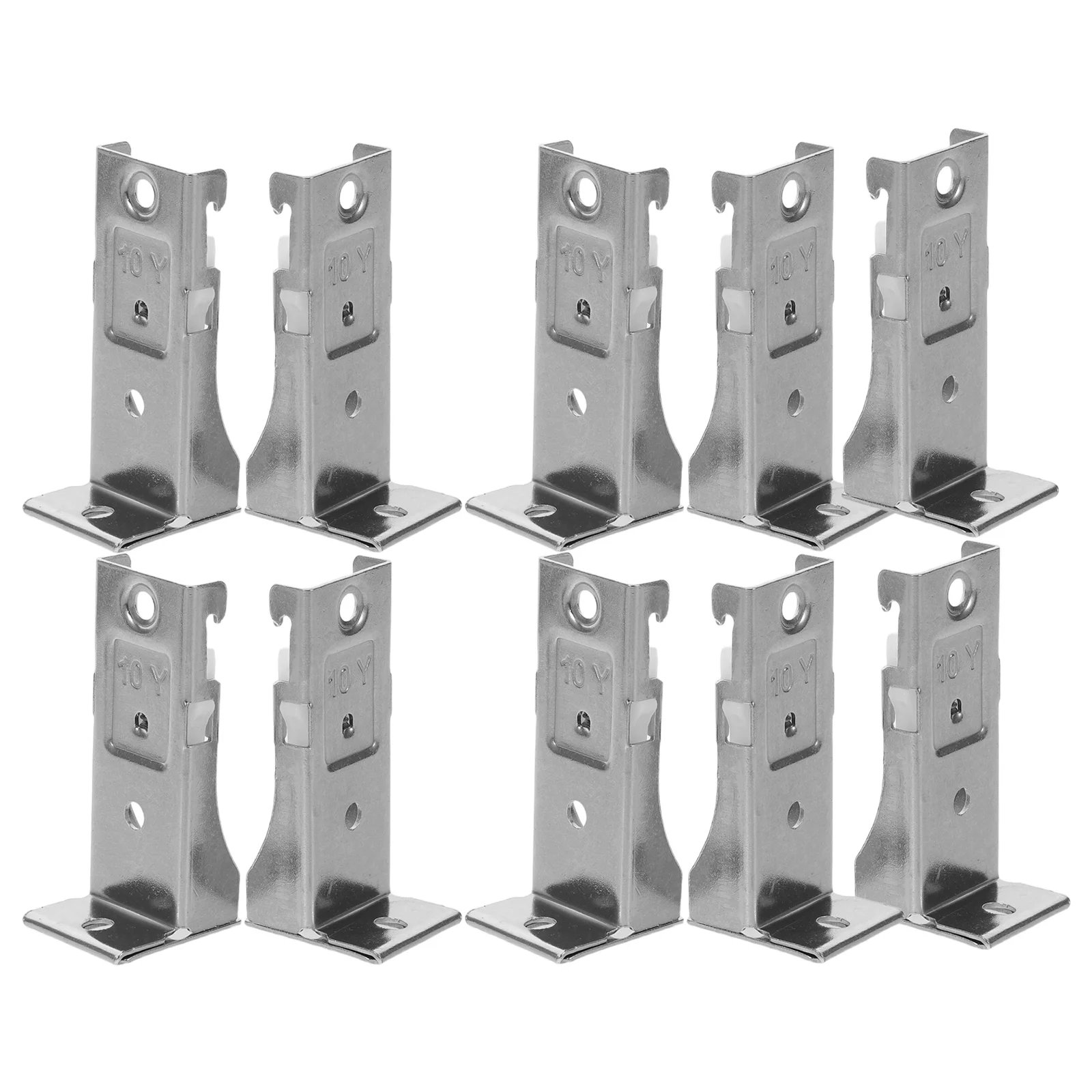 

10 Pcs Curtain Installation Code Track Ceiling Bracket Curved Support Mounting Hardware Silver