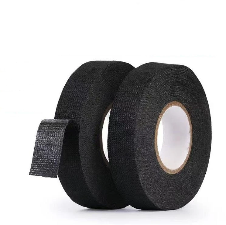 200pcs Heat-resistant Wiring Harness Tape Looms Wiring Harness Fabric Tape Adhesive Cable Protection 19mm x 15M ni422