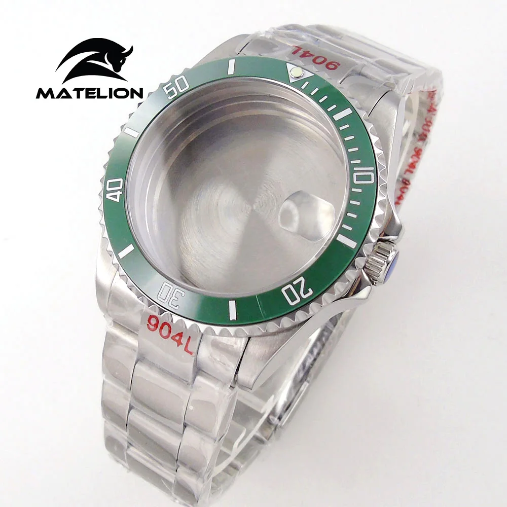 Matelion 20ATM Dive 40 mm SUB-Gehäuse, passend für NH35 NH34 GMT ETA 2824 PT5000 Uhrengehäuse, Stahlarmband, Saphirglas, 120 Klicks, Schiebeschnalle 7