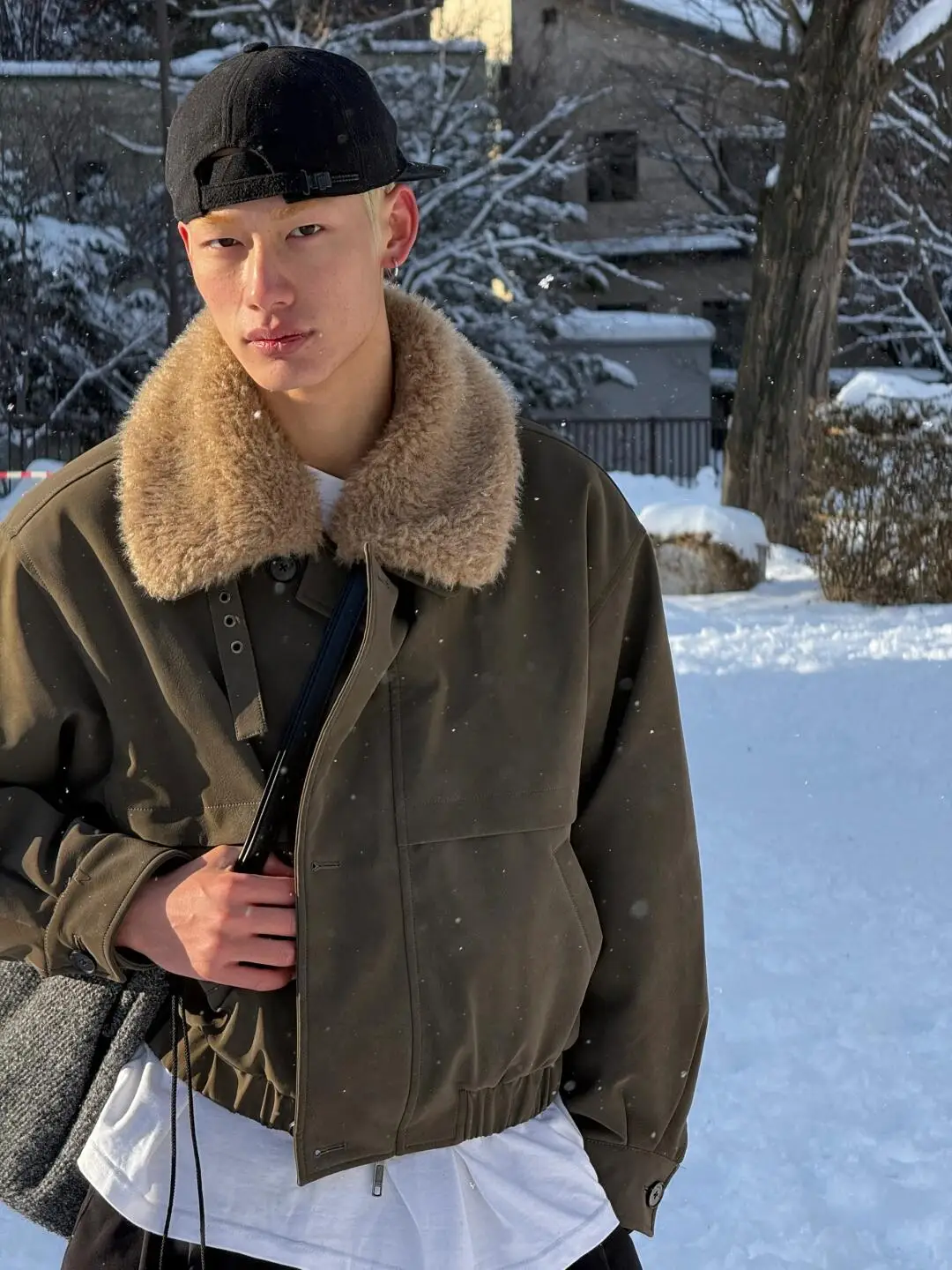 

Спецодежда в стиле ретро, замшевое джуто со съемным меховым воротником, байкерское пальто, теплое длинное свековое молодежное модное корейское пальто