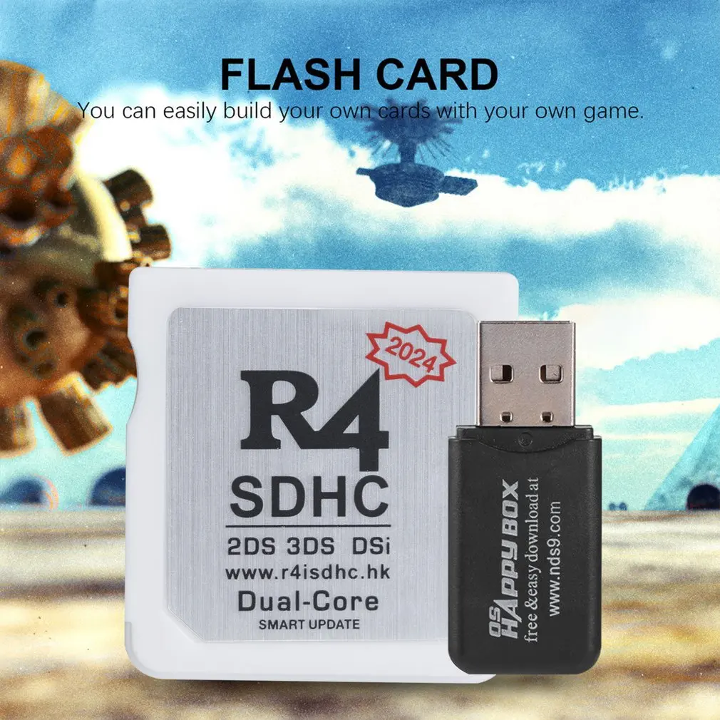 2024 New R4 SDHC Adapter Card SDHC Video Game Burning Card 3DS DSI XL/LL DSL DS & RTS LIFE Memory Cards Flashcard Game Com Card