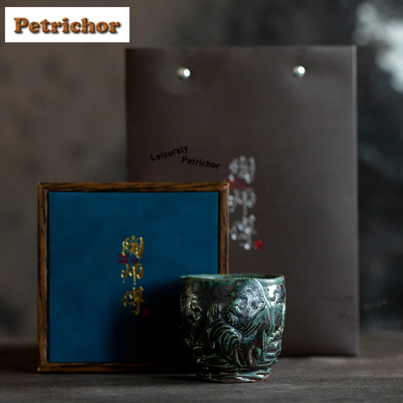 

120 мл Kiln Fambe Radiant Colors Чайная чашка Dunhuang Дзен Чайная чаша Чайная пара Чайная дегустация Персональная чашка Чачуань Мастер Чашки Чайные предметы