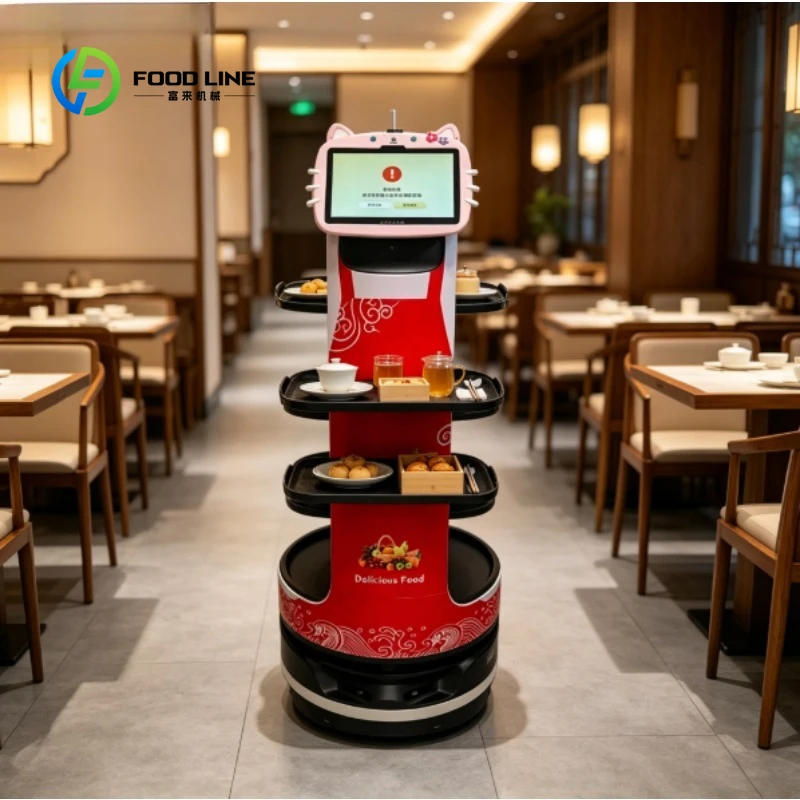 Custom Smart Hospital Delivery Robot, Multifunctional Reception & Food Distribution Robot for Indoor Outdoor Use