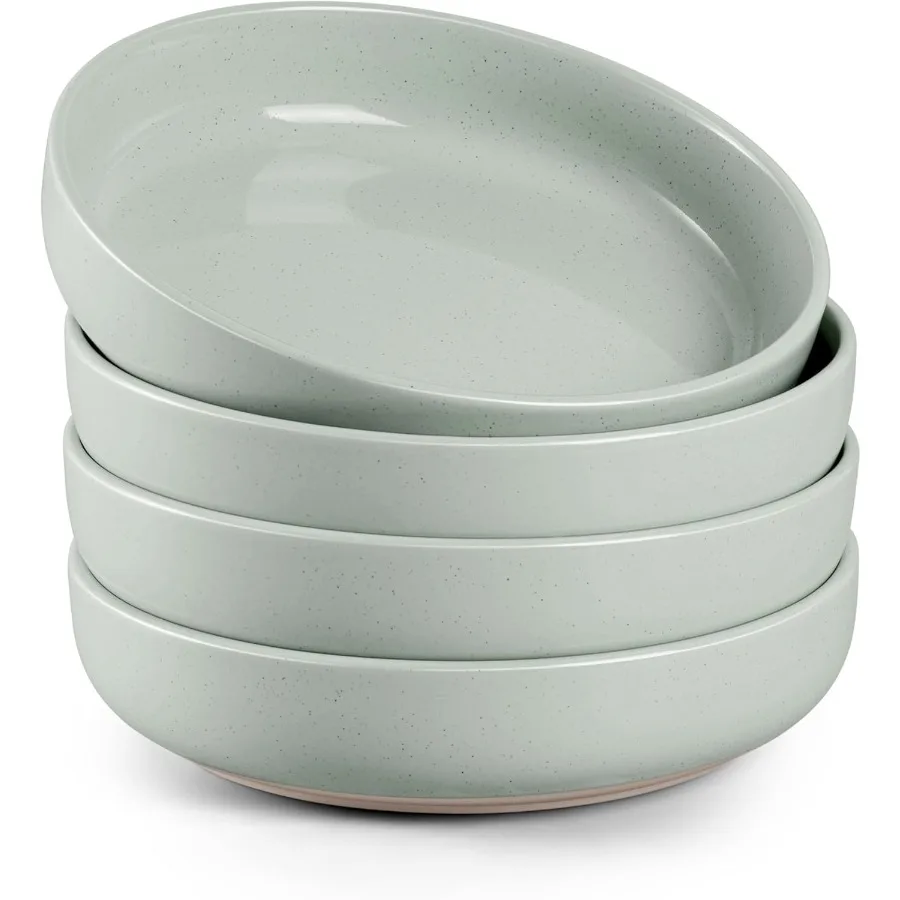 

Набор из 4 мисок для макарон, большие салатники емкостью 33 унции для домашней кухни, керамические сервировочные тарелки для супа, крупных хлопьев, широкий и неглубокий ужинный бант