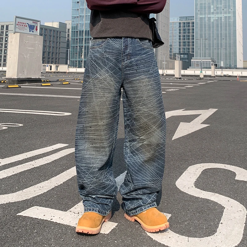 

Low Waist Men's Jeans Dstring Closure Casual Comfortable Non-Stretch plus Size Suitable for All Seasons Hong Kong High-End...