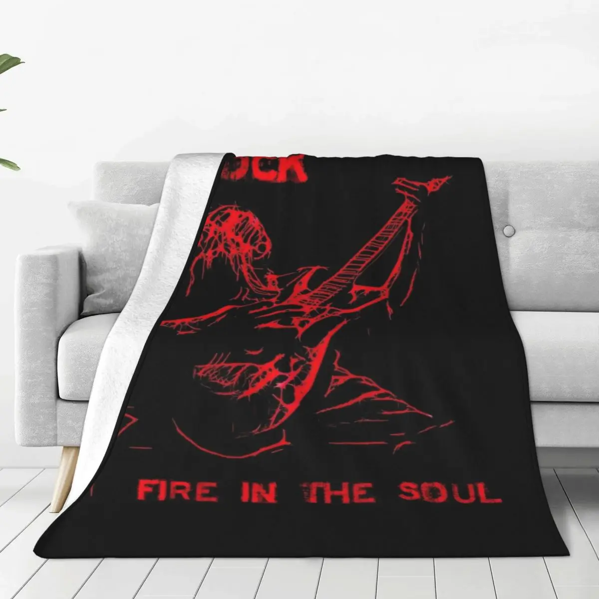 ROCK - FIRE IN THE SOUL Four Seasons Universal Blanket Campsites Can Be Covered Halloween Gifts