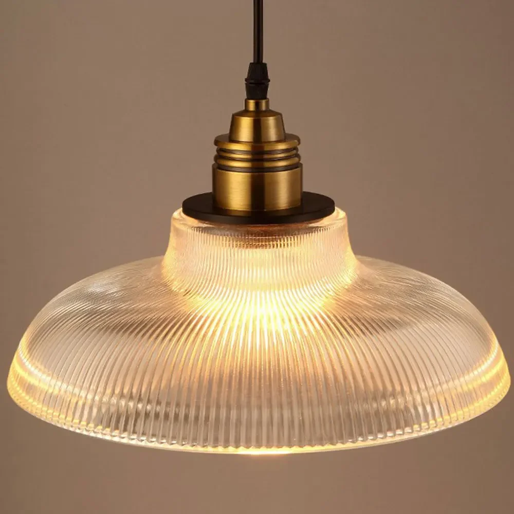 Imagem -03 - Vintage Stripe Pot Cover Glass Pendant Lights Creative Living Room Lamp Restaurante Simples e Bar Lamp Luz Led Americano E27