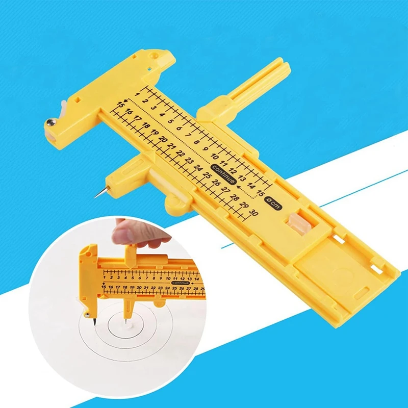 เครื่องตัดวงกลมสําหรับกระดาษกระดาษแข็งงานฝีมือหนังยางพร้อมฝาปิดนิรภัยสีเหลือง