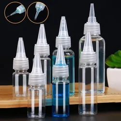 5Pcs 5/10/20/30/50/60/80/100/120/150/200/250ML Plastic Squeeze Dropper Bottles Clear Sharp-mouth Bottle Ink Glue Empty Container