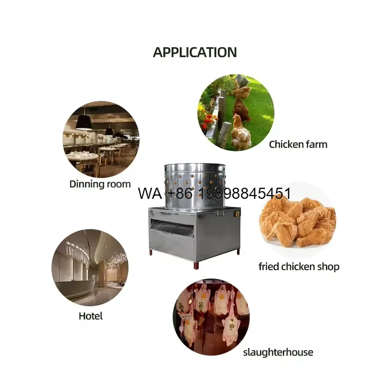Wmwmnu Automatic Defeathering Rubber Fingers Industrial Stainless Steel Poultry Feather Plucking Chicken Plucker for