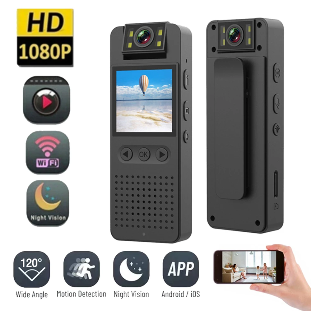 

1080P FHD Mini Digital WiFi Camera with LED Screen Portable DV Video Recorder Infrared Night Vision Camcorder For Personal Use