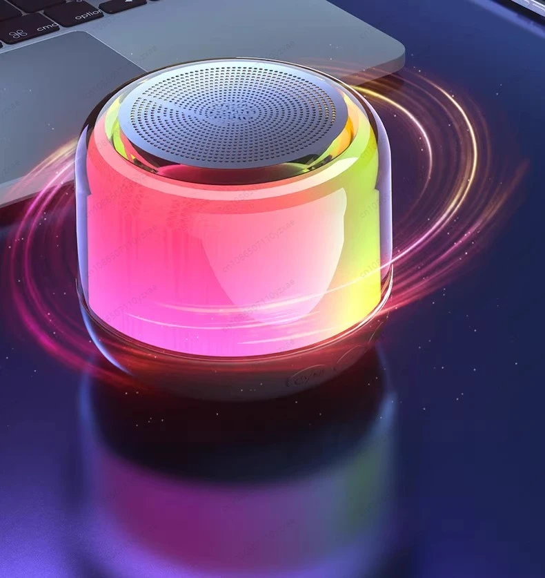 BTS02 Bluetooth Speaker with RGB Light, TF Card & Portable Mini Design, Strong Bass for Outdoor