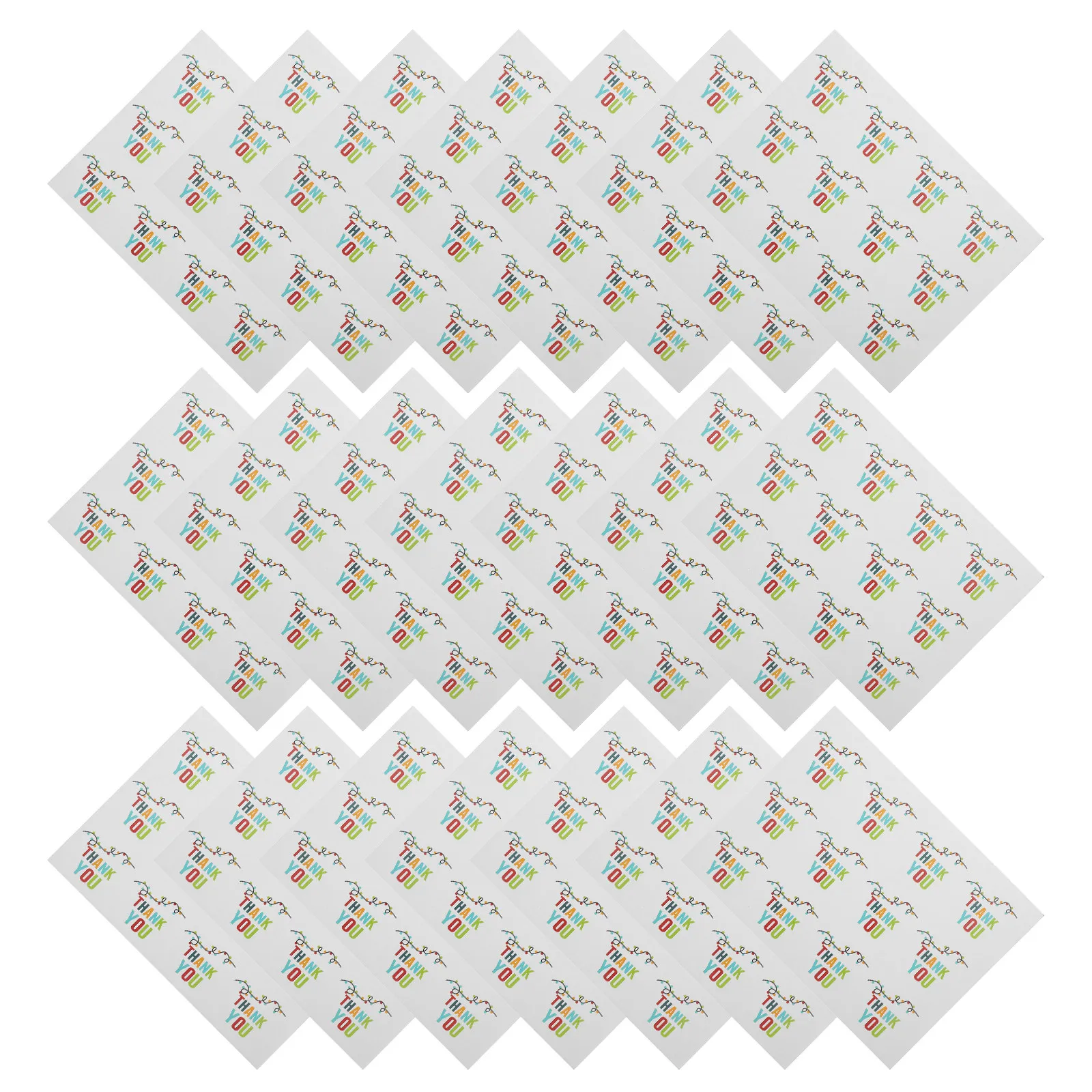 

50 Sheets Thank Themed Stickers Adhesive Decorative Sealing Labels for Mailers Receipts Small Gifts Handmade Bags Food Packaging