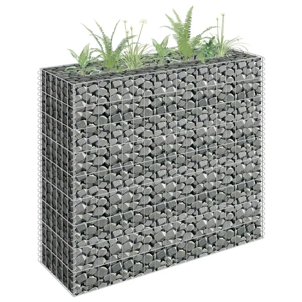 Galvanized Steel Gabion Raised Garden Bed 35.4x11.8x35.4 for Outdoor Planting