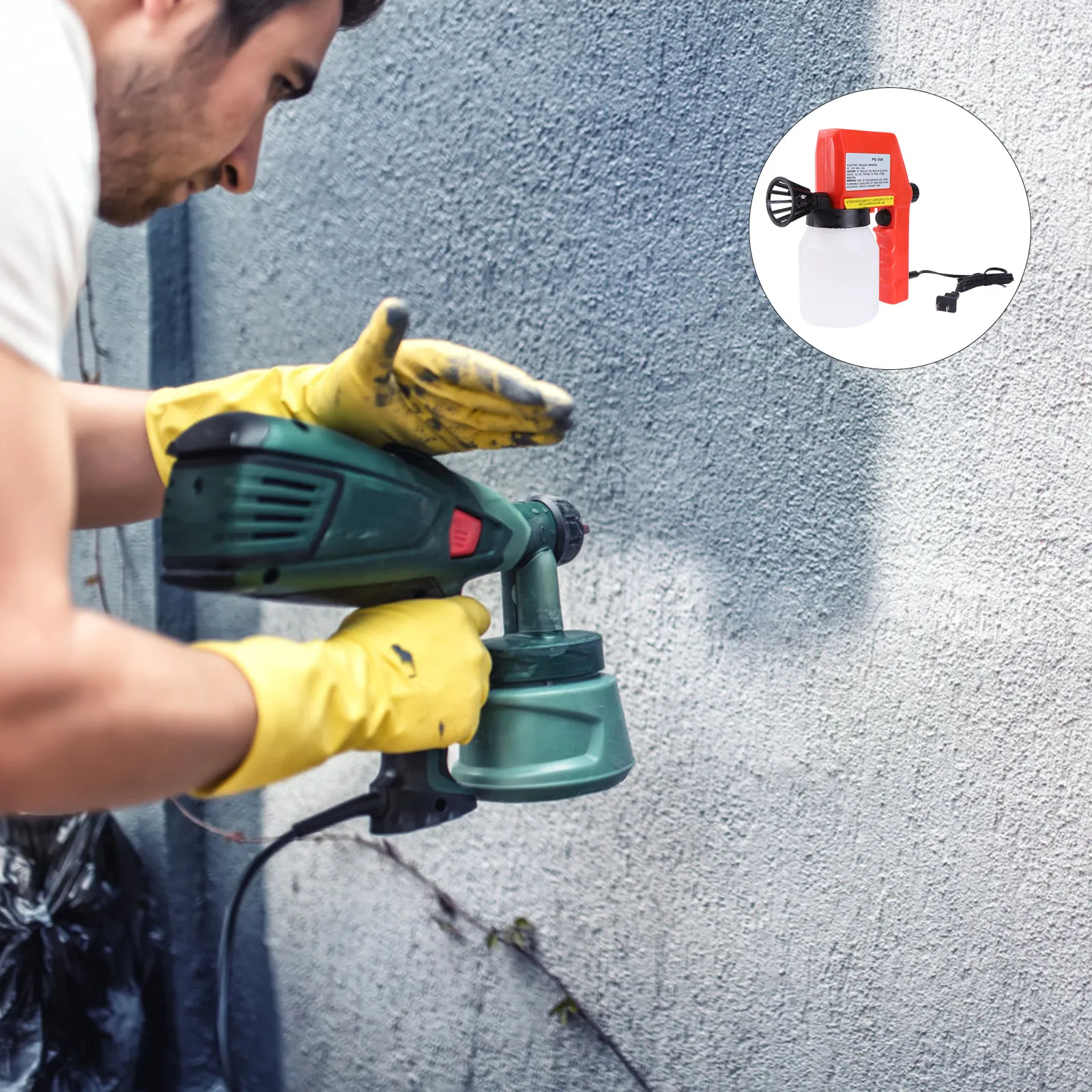 

Распылитель 600 мл, 110 В, 45 Вт, высокоэффективный инструмент для быстрой и гладкой покраски штукатурки, кирпича, панелей и облицовки стен