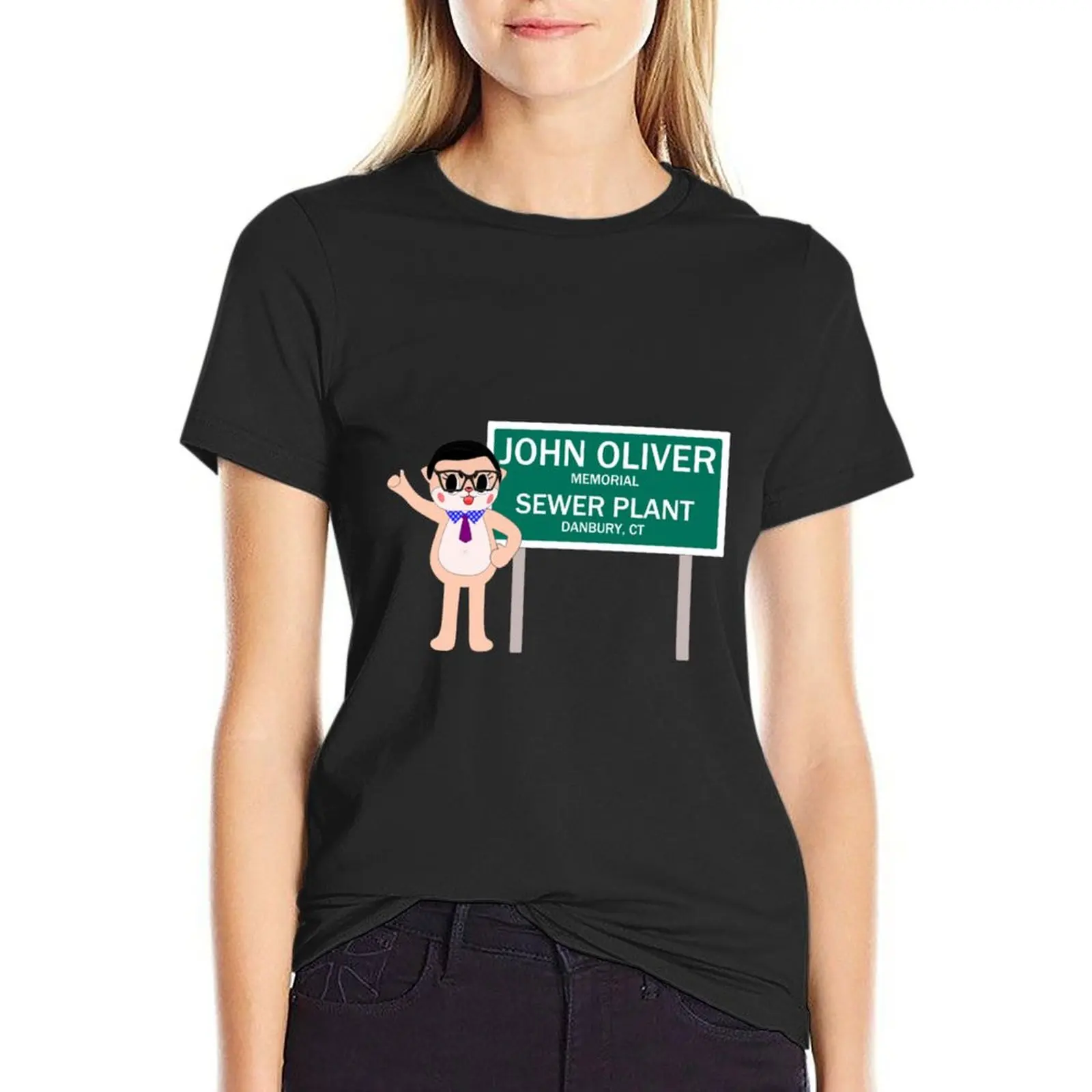 

Chiijohn Danbury Sewer Plant T-Shirt heavyweights shirts graphic tees animal print graphic t-shirts for Women