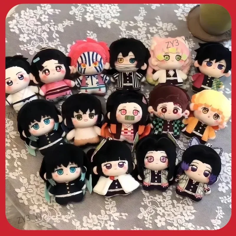 10cm Anime Demon Kochou Shinobu Tsuyuri Kanawo Figure Cartoon Plush Slayer Cute Stuffed Figurine Decoration Gifts view 6