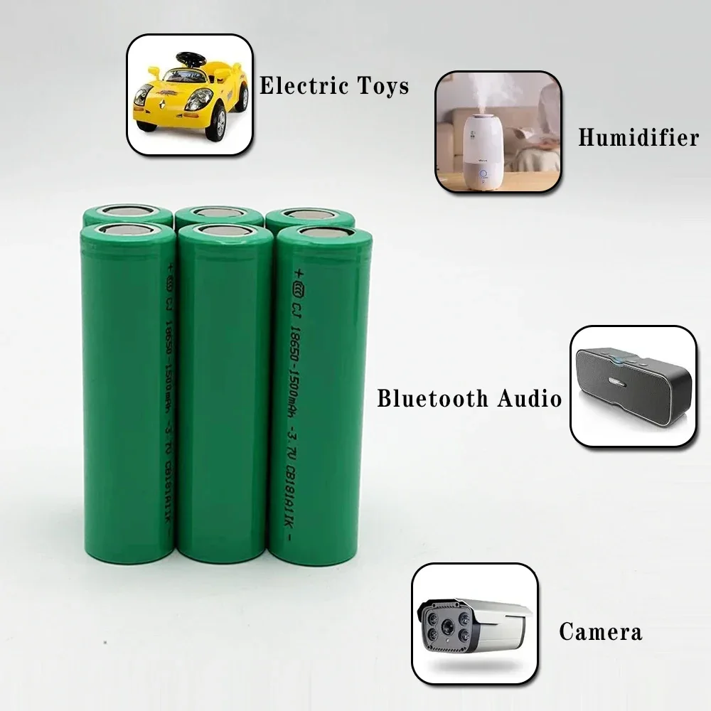 New 18650 battery 3.7V 1500mAh rechargeable lithium-ion battery, flashlight children's toy specific lithium-ion battery