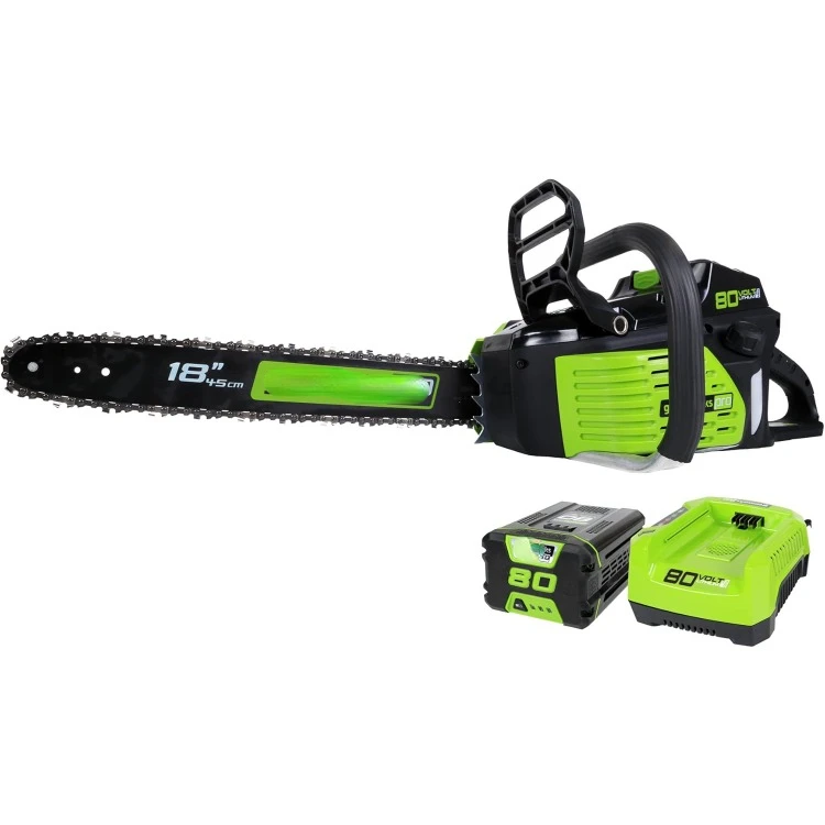 

80V 18" Brushless Cordless Chainsaw (Great For Tree Felling, Limbing, Pruning, and Firewood) / 75+ Compatible Tools),