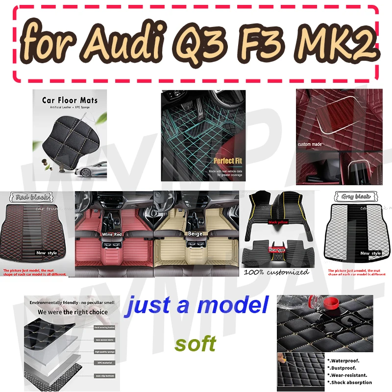 

LUXURY Car Mats For Audi Q3 F3 MK2 2019~2022 Durable Anti Dirt Rug Auto Floor Mat