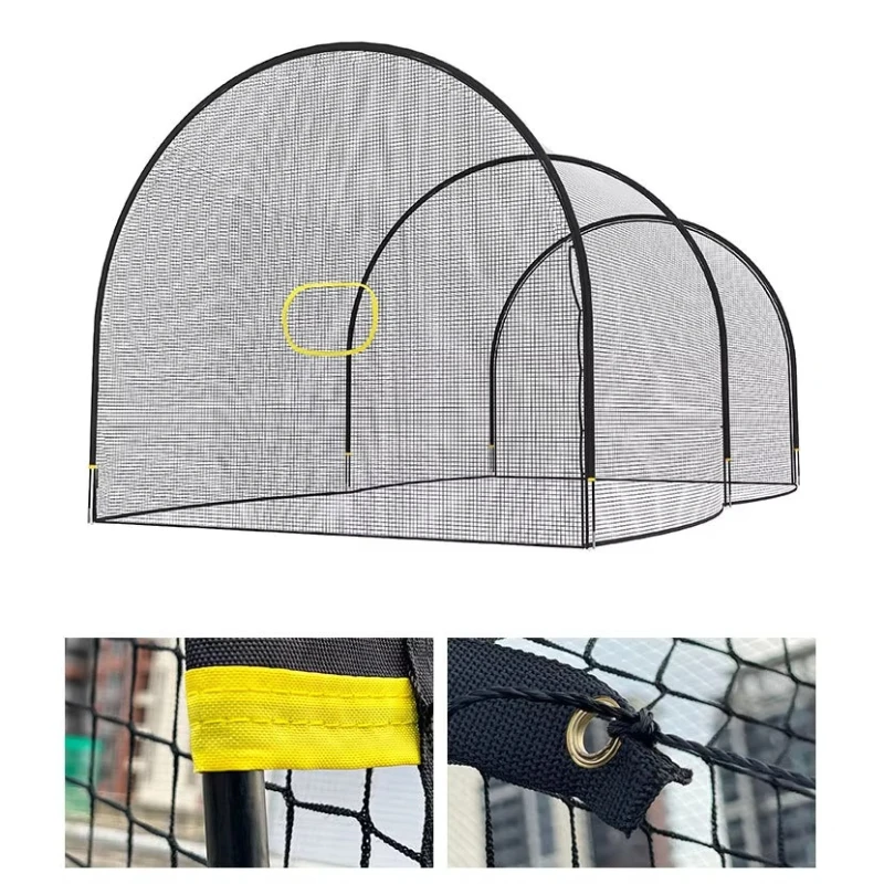 Baseball Batting Cage Net Batting Cages for Backyard Portable Baseball and Softball Batting Cages with Pitching Machine Hole