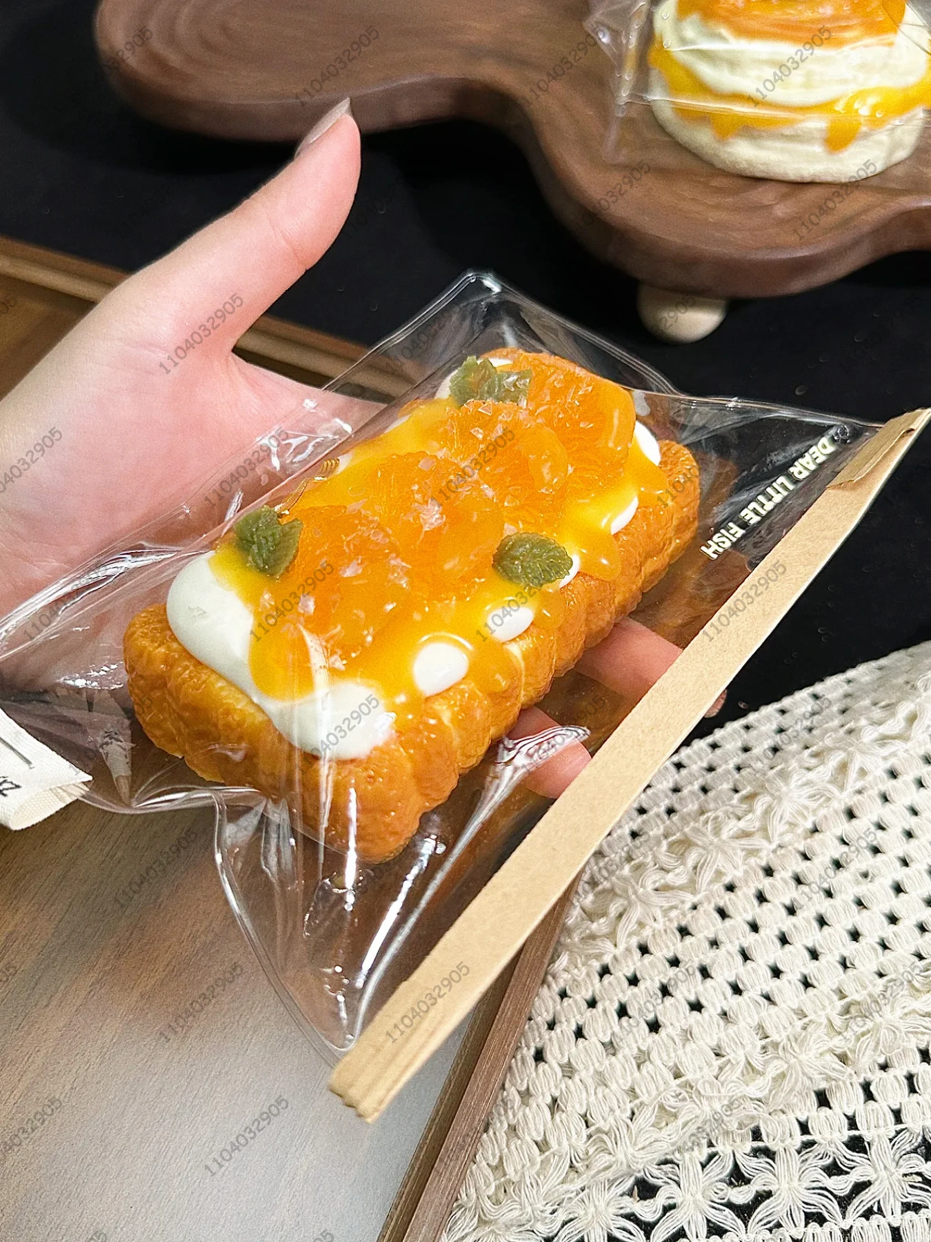 Tangerine postre pastelería serie Taba Squishy silicona mandarina Muffin galleta tarta juguete para apretar mano relajar regalo de liberación de estrés