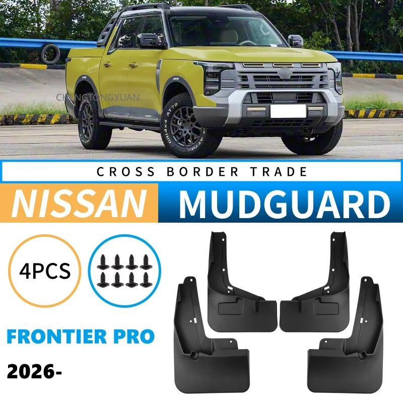 Garde-boue pour Nissan Frontier Pro 2026, garde-boue, pare-éclaboussures, garde-boue pour roues avant et arrière, accessoires