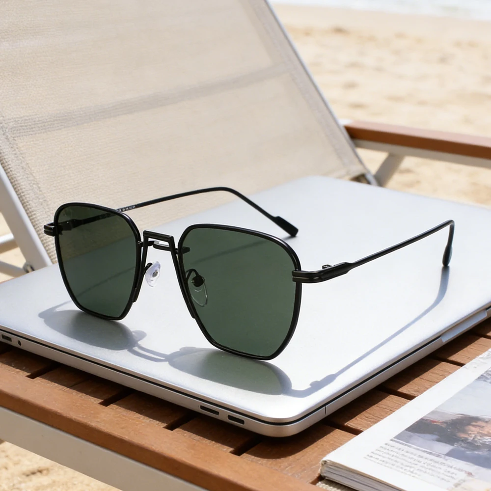 

Мужские поляризационные солнцезащитные очки с антибликовым покрытием для вождения и рыбалки, спортивные солнцезащитные очки в металлической оправе, мода 2025 Uv400