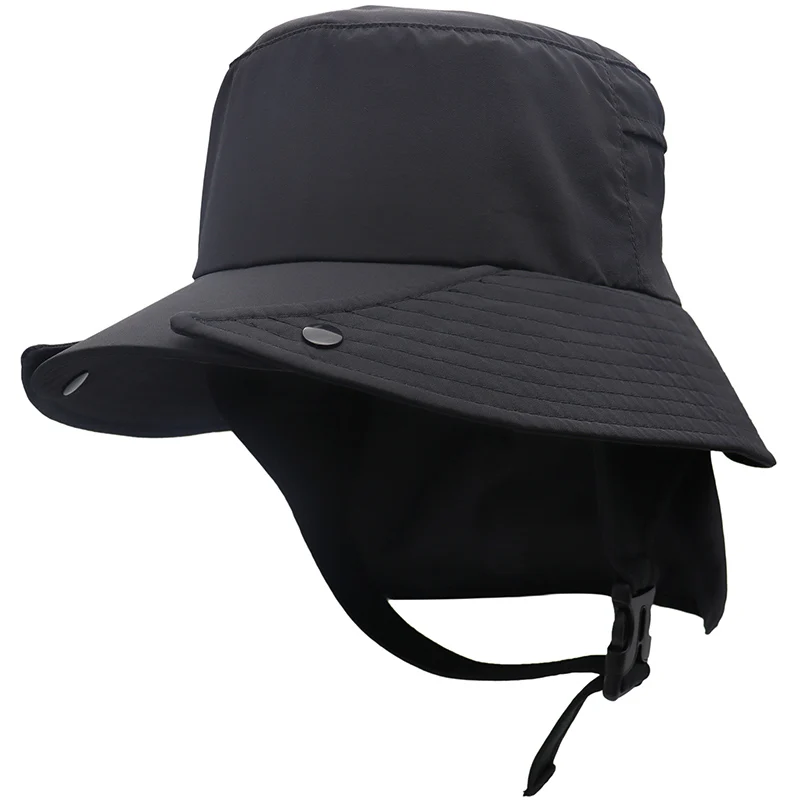 Chapeau de surf à larges bords pour hommes, casquette de surf, pare-soleil à bord respirant, séchage rapide, casquette cool de plage, chapeau