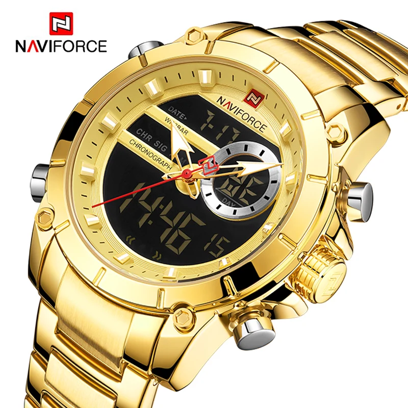 NAVIFORCE Luxury Original Sports Wrist Watch For Men Quartz Steel Waterproof Digital Fashion Watches Male Relogio Masculino 9163 images - 6