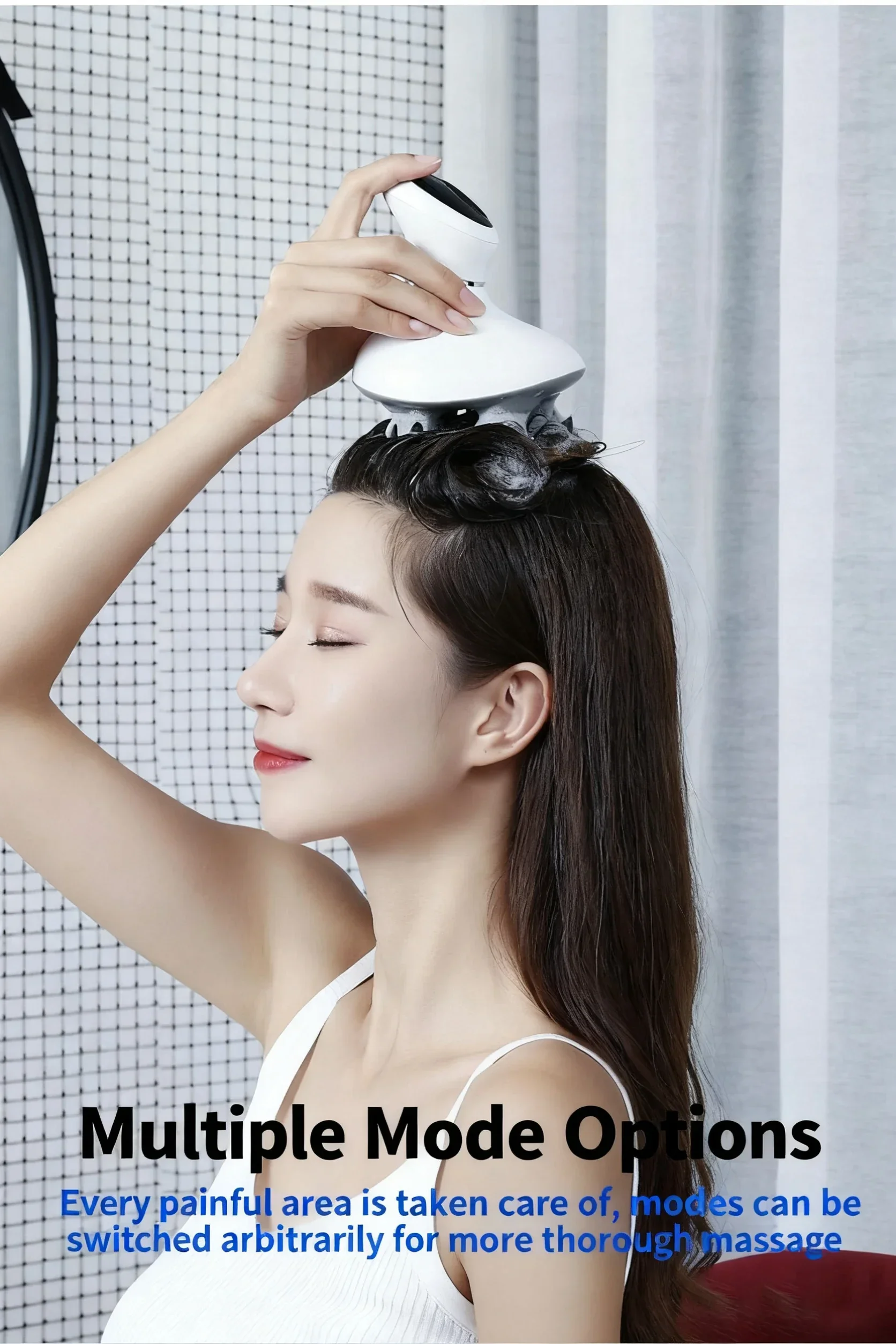 Electric Head Scalp LCD Display Massager Body Massage Neck Deep Tissue 7 Kneading Hair Growth Wireless Stress Relax Body Tools