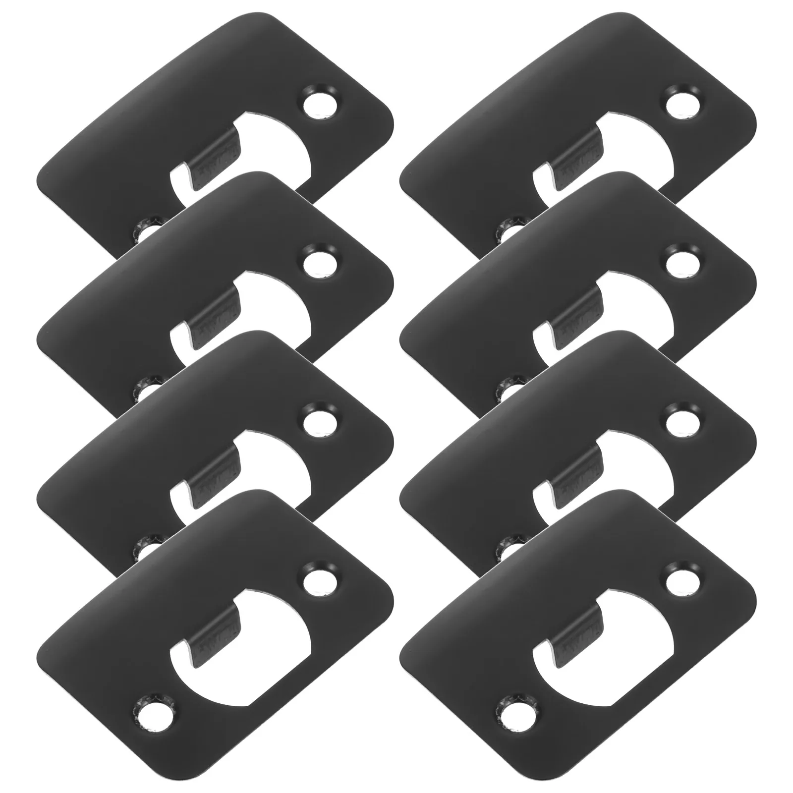 

8Pcs Black Deadbolt Strike Plates Stainless Steel Door Reinforcement Kit Door Lock Covers for Entry Exterior Bedroom Doors