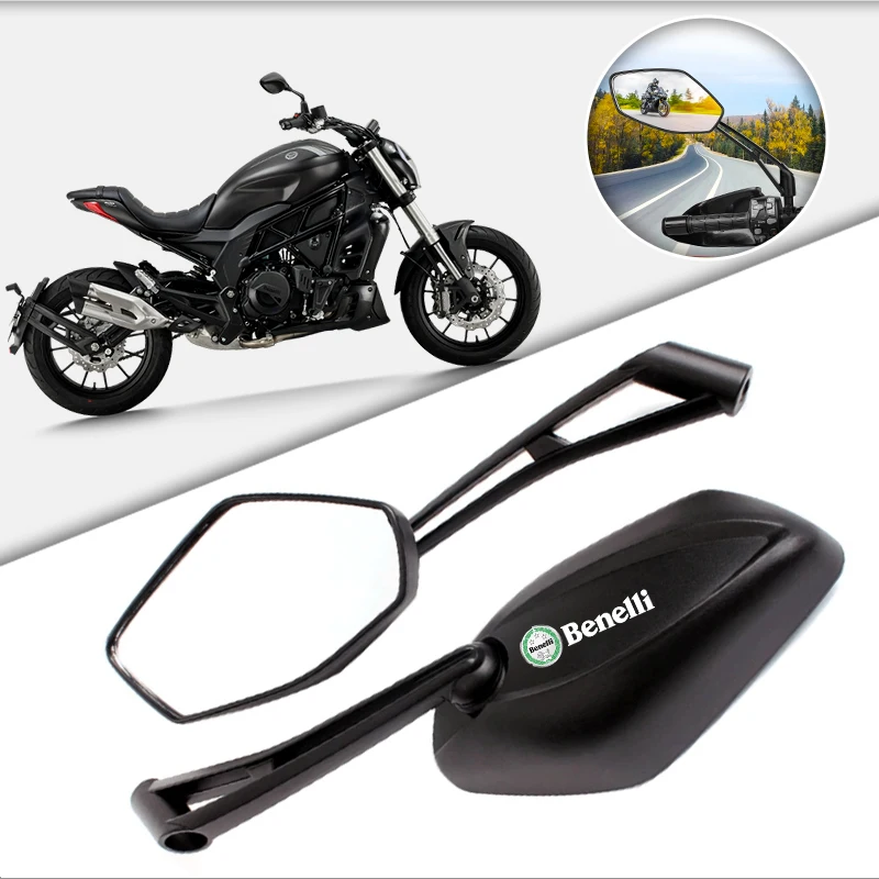 

2 шт. широкоугольные зеркала заднего вида для мотоцикла, руль заднего вида для Benelli 302S 752S Trk 502 251 520X Tnt125 Bj400 Bj500 Bj600