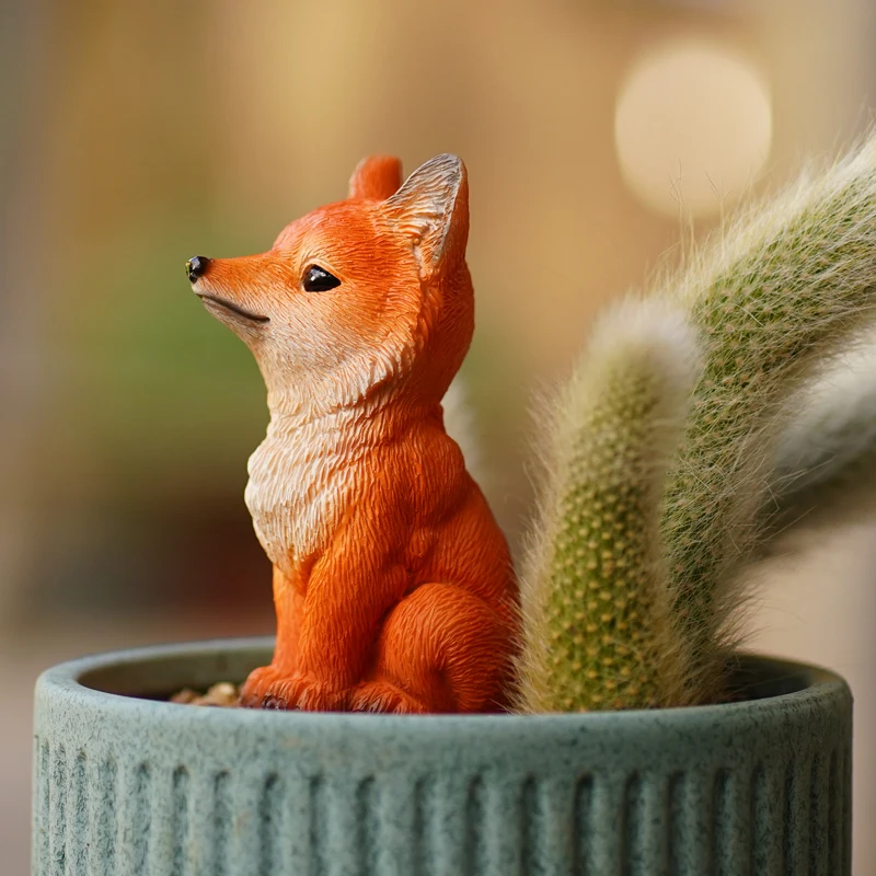 

Nine-tailed Fox Succulent Bonsai Ornaments Outdoor Micro Landscape Monkey Tail Pillar Landscaping Fox Tail FlowerPot Accessories