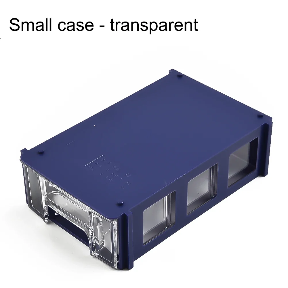 1pc High Quality Storage Box Stackable Storage Boxes Toolbox Transparent 140*85*40mm Blue Component Screws Crafts Accessories