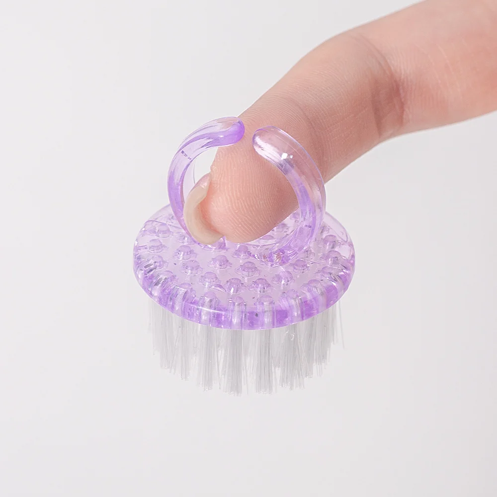 1 Stück Dreifarbiger Nagelring-Pinsel Multifunktionaler Handreinigungspinsel Nagelstaubbürste Tragbarer Maniküre-Reinigungspinsel Kleine Werkzeuge