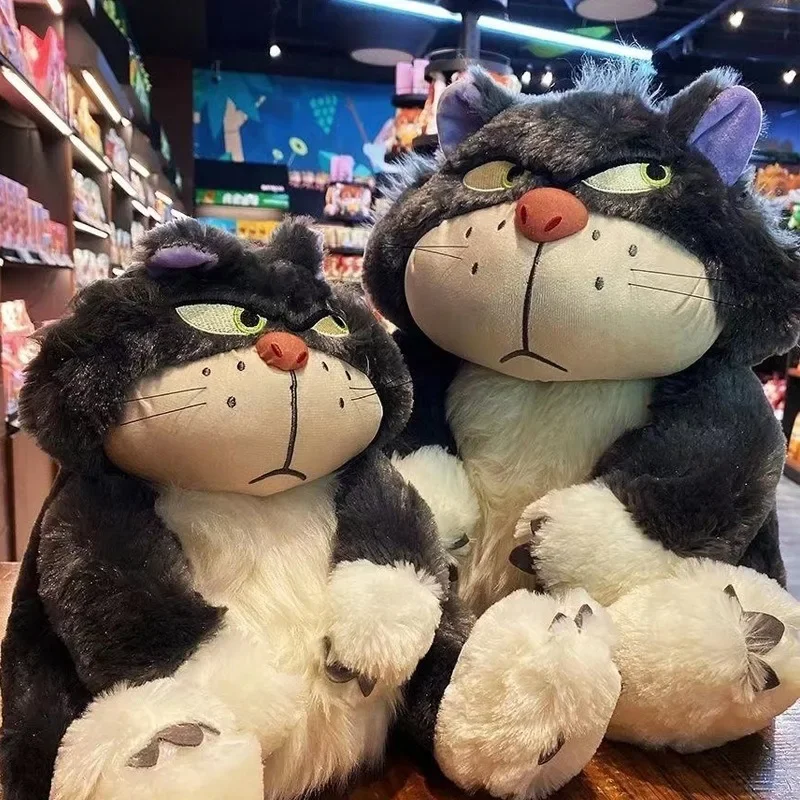 30/45cm Funny Lucifer Cat Plush Doll Toy Japan Figaro Cinderella's Cat Children Interesting Bad Cat Soft Pillow Doll