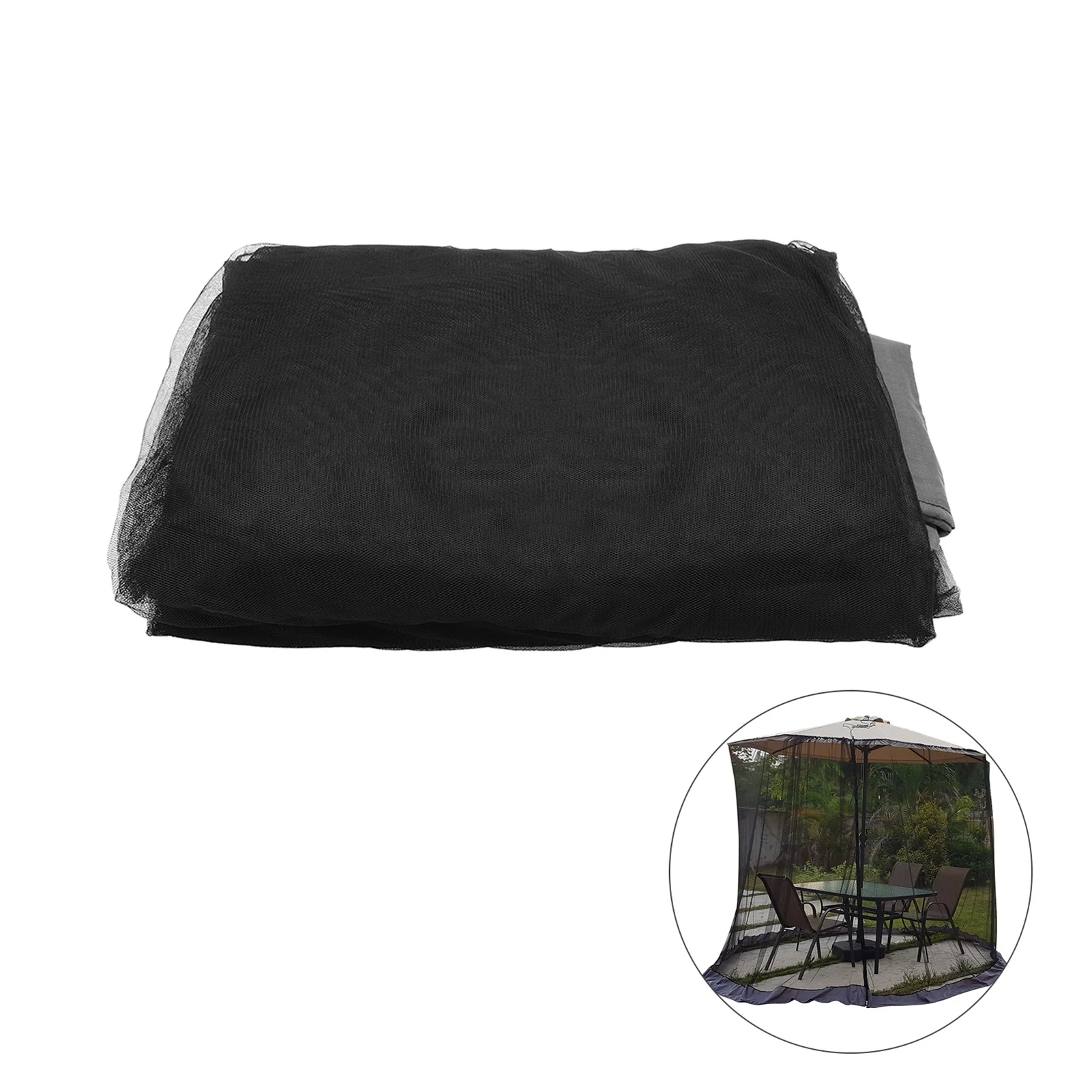Patio Umbrella Netting Patio Umbrella Netting 230CM Height Polyester Mesh Parasol Protective Screen Fit 250-300CM Umbrellas