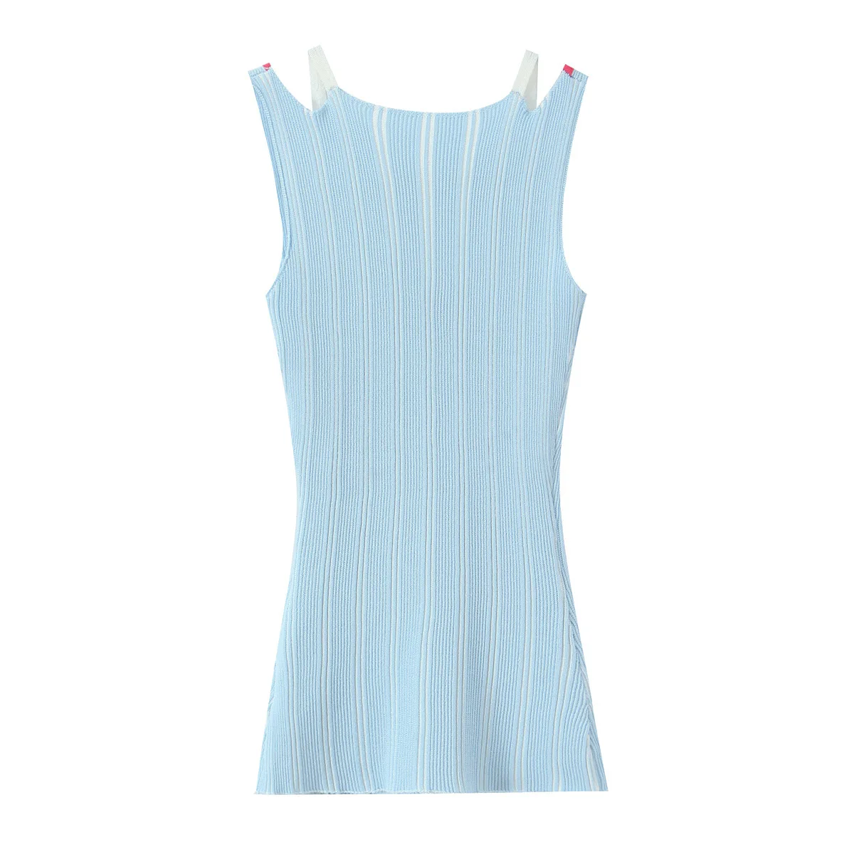 Women's Fashion Internet Celebrity V-Neck Sexy Fake Two-Piece Knitted Vest Top VKM6