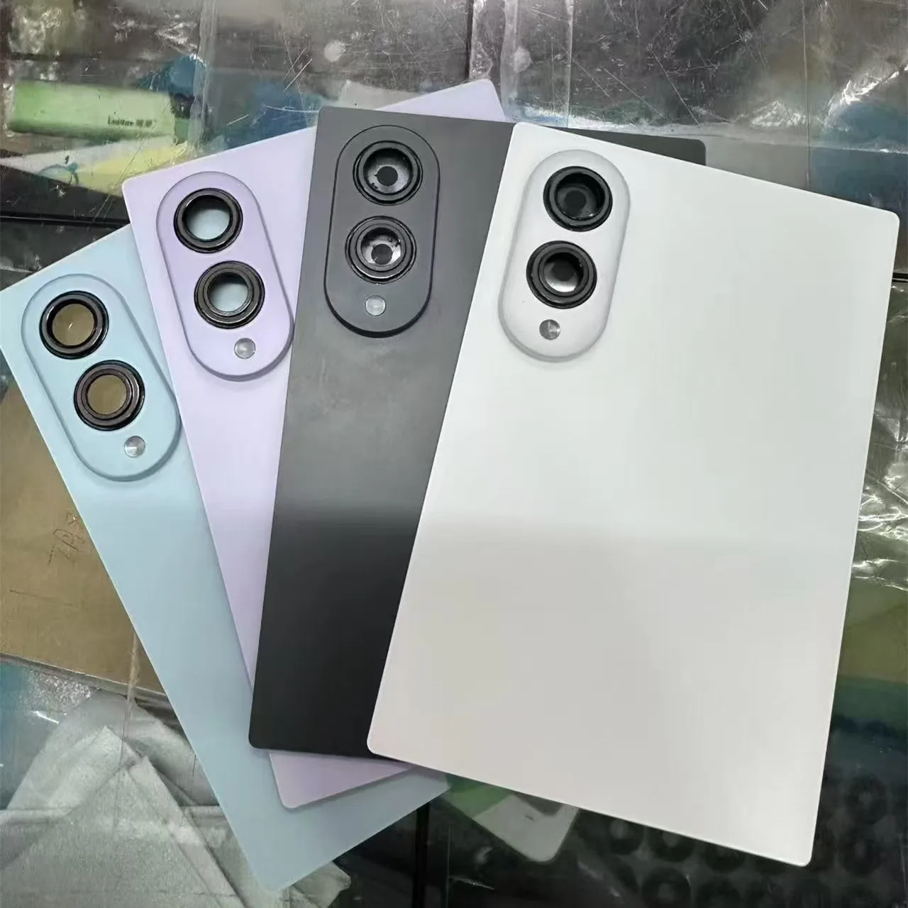 Fold8 Housing For Samsung Galaxy Z Fold 8 F776 Glass Battery Back Cover Repair Replace Door Phone Rear Case + Camera Lens