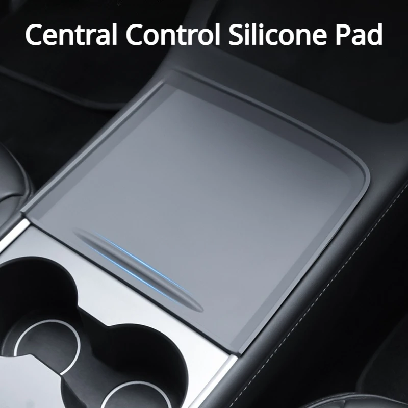 Central Control Pad for Tesla Model 3 Y Anti-slip Silicone Pad Center Console Push-pull Protection Film Car Interior Accessories