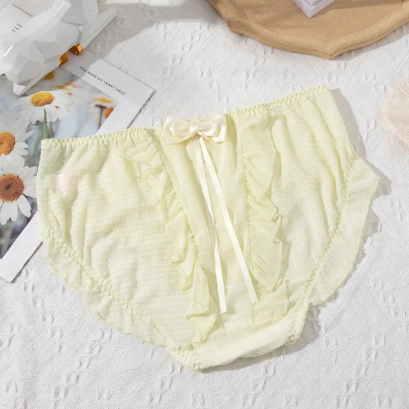 حجم كبير الملابس الداخلية لوليتا الدانتيل كشكش سراويل زوجين مثير متوسطة الخصر المثيرة الملابس الداخلية سيسي القوس شبكة تنفس شير ملخصات