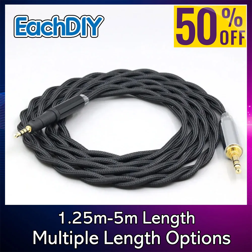99% الفضة النقية النايلون الجرافين الذهب درع البلاديوم سماعة كابل ل Sennheiser HD599 HD569 HD 560S HD559 hd560s 8317