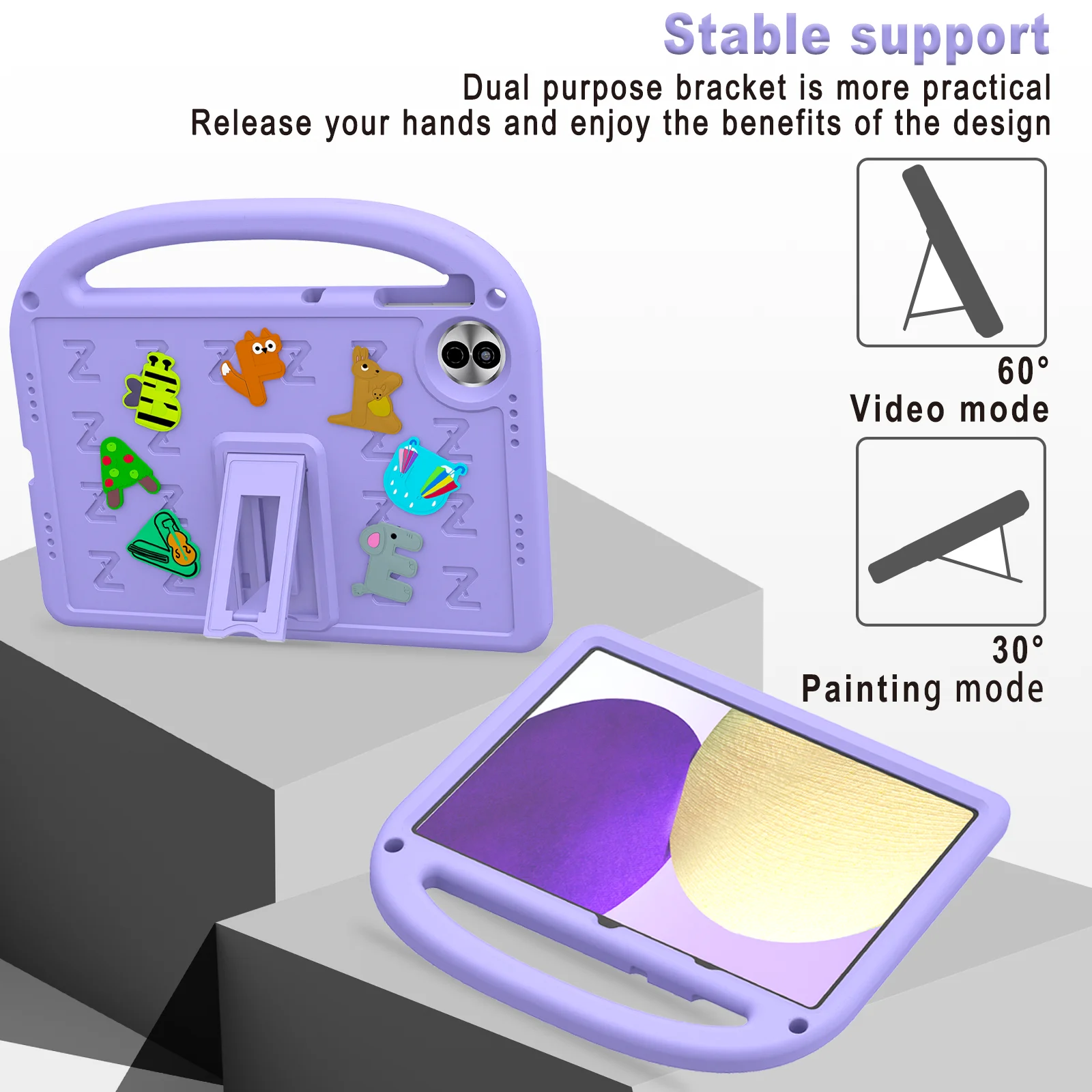 EVA Cute Case For Huawei Honor Pad 20 2026 10 2025 12.1inch HEY4-W09 ROL-W00 Built-in Kickstand Kids Cover With Portable Holder 