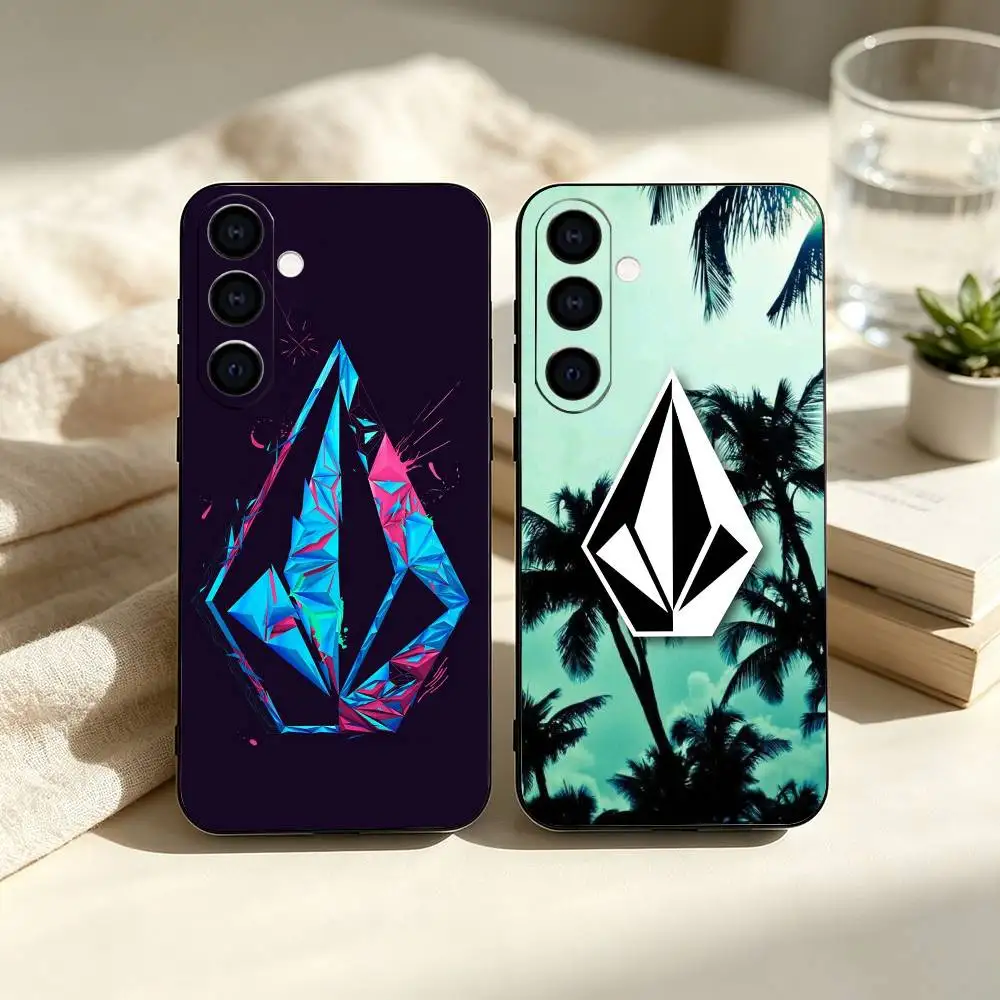 Fashion V-volcom   Black Soft Silicone Shockproof Case For Samsung A70/A71/A51/A52/A53 & Other Models