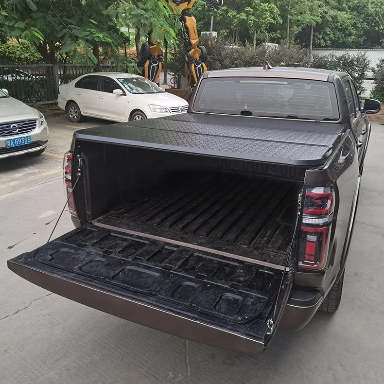 Aluminium pickup truck bed covers fold tonneau  for ford ranger f150 mazda bt-50 Hilux revo rocco Silverado Dodge Ram