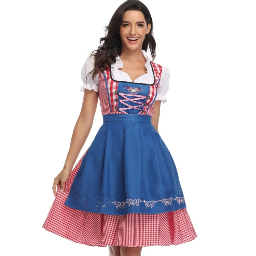 Oktoberfest Ethnic Style Dress Sexy Maid Suit for Banquet Activities Beer Themed Clothing Female Fashionable Long Dress